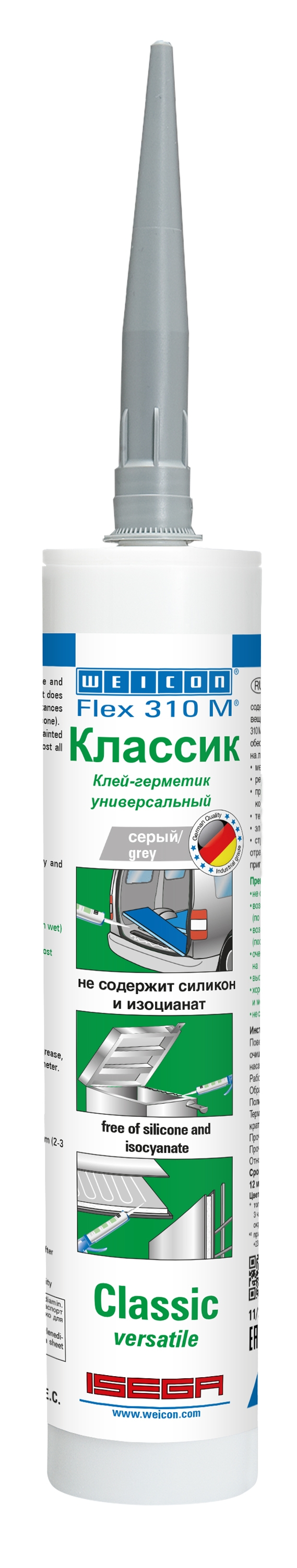 wcn13305310 - 10010026 WEICON Flex 310 M Классик MS-Полимер (310 мл) серый
