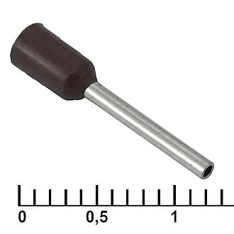 DN00510 BLACK (1X10MM) - Наконечник на кабель DN00510, черный, 1x10 мм