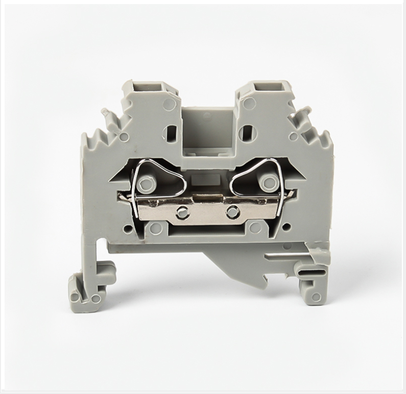 Проходная клемма JUT3-6W-GY - Проходная клемма, тип фиксации провода: пружинный, номинальное сечение: 6 мм кв., 800V, 41A, ширина: 8 мм, цвет: серый, тип монтажа: DIN35