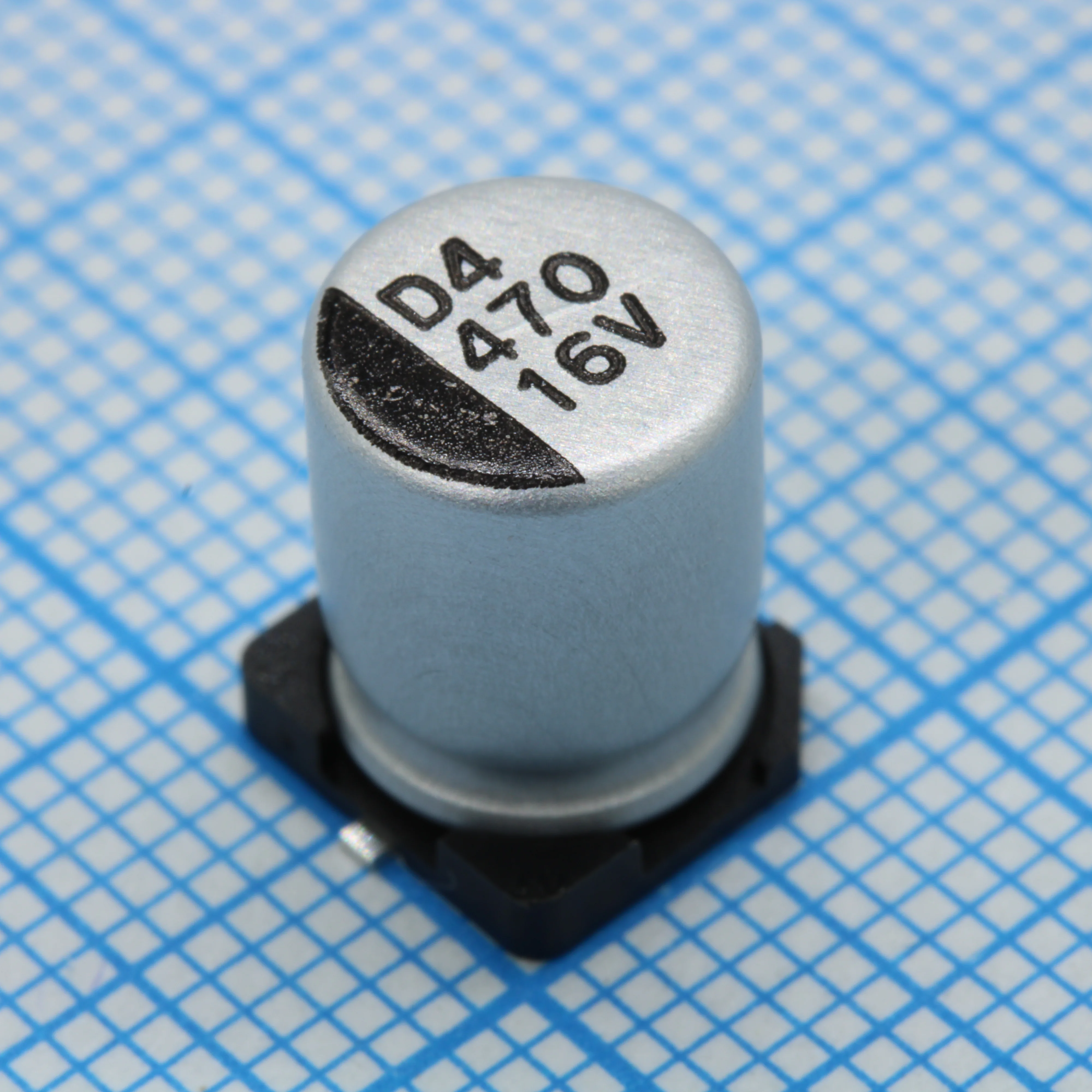 CD016M471F10PKKKV00R - Конденсатор алюминиевый электролитический SMD 470мкФ 16В ±20% (8х10)мм 0.22Ом 450мА 2000час 105°C лента на катушке