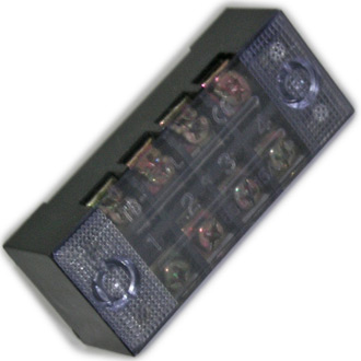 TB-1504 - Клеммная колодка винтовая с крышкой 8 контактов (2х4) М3, AWG14, 2мм2, 15А 600В