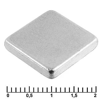 B 15X15X3 N35 - Магнит самарий-кобальтовый класс N35 15х15х3 квадрат