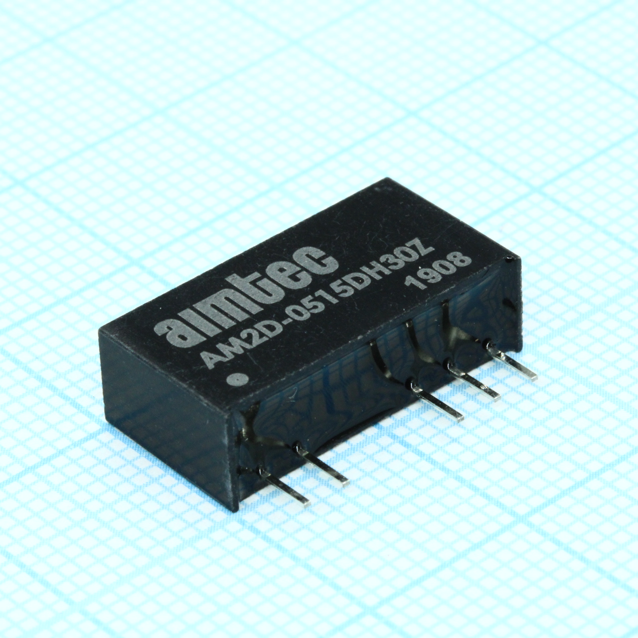 AM2D-0515DH30Z - DC/DC, 2Вт, вход 4.5…5.5В, выход ±15В/±0.067А, изоляция 3000В DC, КПД 80%, максимальная емкостная нагрузка не более ±220мкФ, SIP7, 19.5x6x10мм, -40…85°C, пластик