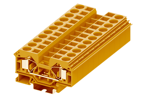 Проходная клемма 216912 - Проходная клемма, TA16, тип фиксации провода: пружинный, номинальное сечение: 16 мм кв., 76A, 800V, ширина: 12 мм, цвет: оранжевый, тип монтажа: DIN 35