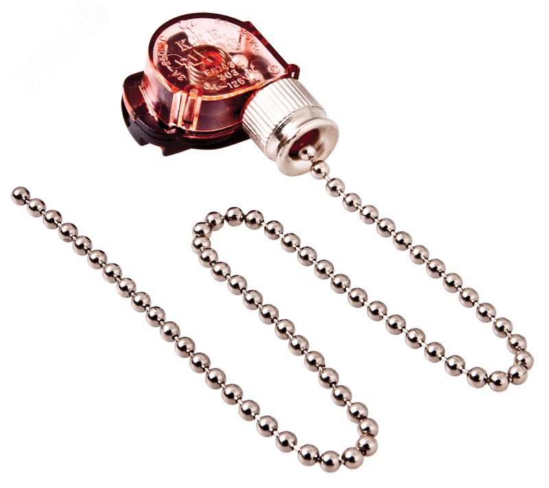 Выключатель для настенного светильника, silver - с цепочкой 270мм Silver