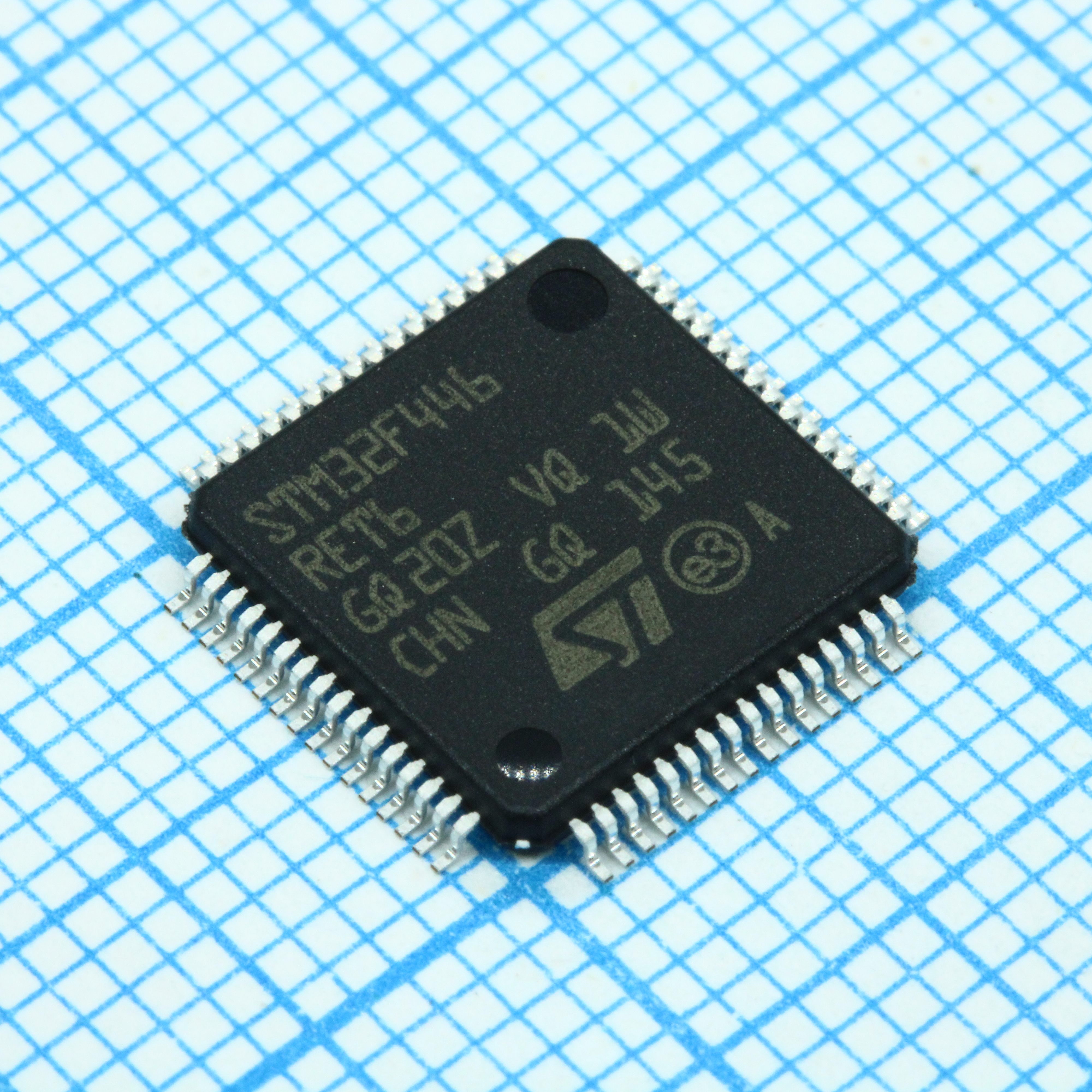 STM32F446RET6TR - Микроконтроллер STM 32-бит ядро ARM Cortex M4 RISC 512кБ Флэш-память 2.5В/3.3В медицинского применения 64-Pin LQFP лоток