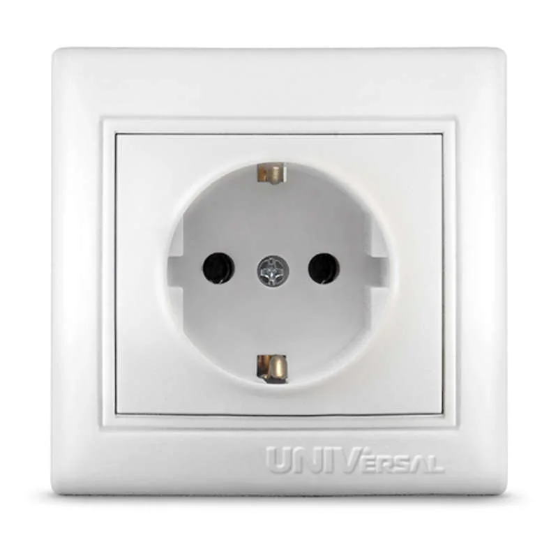 Розетка 1-м СП Севиль 16А IP20 с заземл. бел. С0028