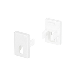 Заглушка SL-MINI-8-H12 WHITE с отверстием 037528 - Пара заглушек белого цвета с отверстиемдля профиля SL-MINI-8-H12. В комплекте 2 заглушки. Цена за комплект.