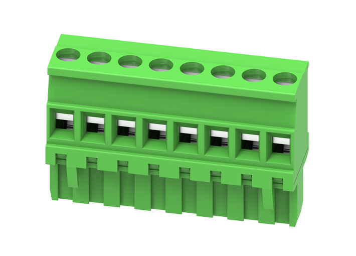 Розеточный разъем на кабель MC-RE5.0V13C-0001 - Розеточный разъем, угловой, на кабель, шаг: 5.0 мм, 13 полюсов, фиксация провода винтовая, исполнение: стандартное, 320V, 12A, цвет: зеленый
