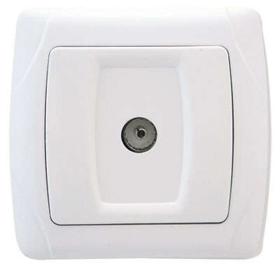 Розетка телевизионная TV 1-м СП Маргарита бел. М0027