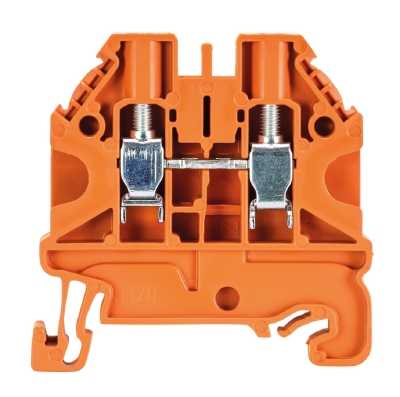 Клемма WT 4 OR - Проходная клемма, тип фиксации провода: винтовой, номинальное сечение: 4 мм кв., 32A, 1000V, ширина: 6 мм, цвет: оранжевый, тип монтажа: DIN 35