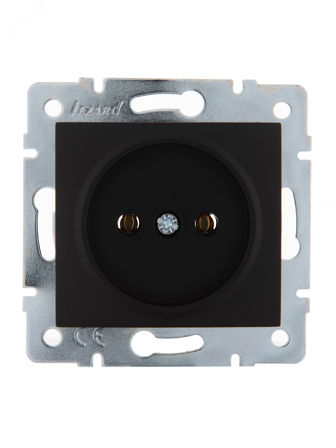 Розетка 1-м СП Karina 16А IP20 без заземл. термопласт механизм черн. бархат 707-4288-121B