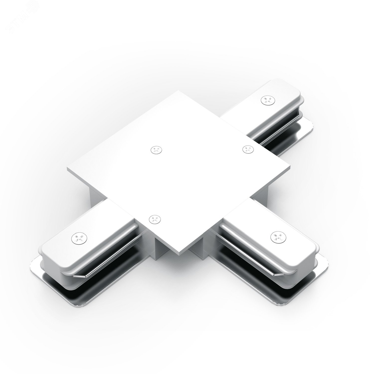 Коннектор для встраиваемых трековых шинопроводов (T) белый 1/50 TR136