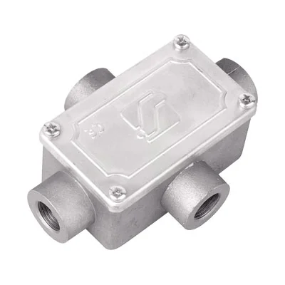 Коробка ответвительная алюминиевая 4 ввода М32х1.5 IP55 146х81х57мм