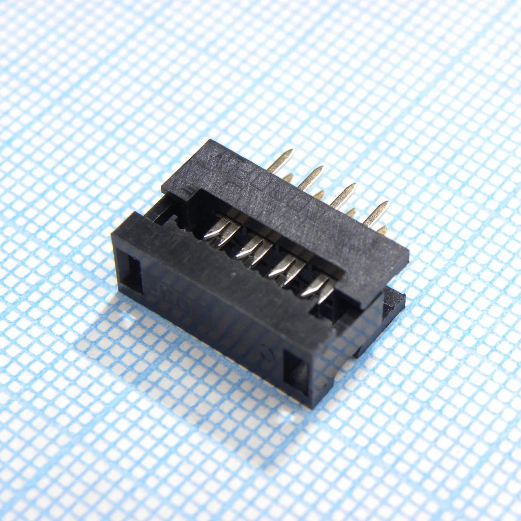 DS1018-082BX - FDC разъем для шлейфа на плату 8pin(2x4), шаг 2.54мм