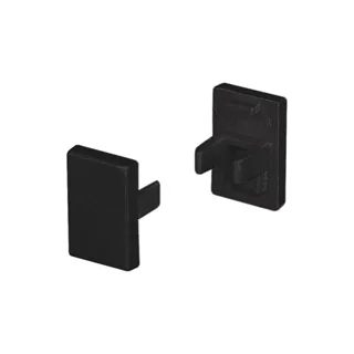 Заглушка SL-MINI-8-H12 BLACK глухая 037505 - Пара заглушек черного цвета (без отверстия) для профиля SL-MINI-8-H12. В комплекте 2 заглушки. Цена за комплект.