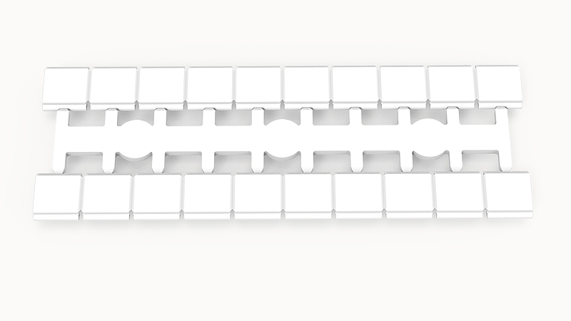 Марк.  кассета ZK6-24P-19-00Z(H) - Кассета с шильдиками для клемм DS…, сечением 4 мм кв., боковая, 20 шильдиков, чистая, размер шильдика: 5,6x5,0 мм, цвет белый