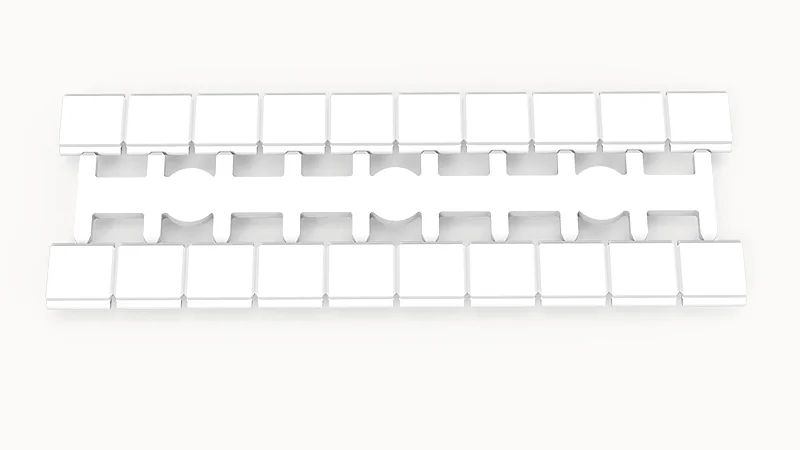 Марк.  кассета ZK6-24P-19-00Z(H) - Кассета с шильдиками для клемм DS…, сечением 4 мм кв., боковая, 20 шильдиков, чистая, размер шильдика: 5,6x5,0 мм, цвет белый