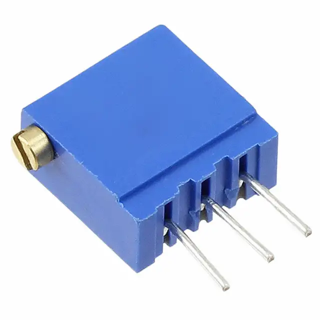 T93XA202KT20 - Потенциометр многооборотный керметный 2кОм 0.5Вт ±10% 2.2мм (9.8 X 5 X 9.7мм) Pin