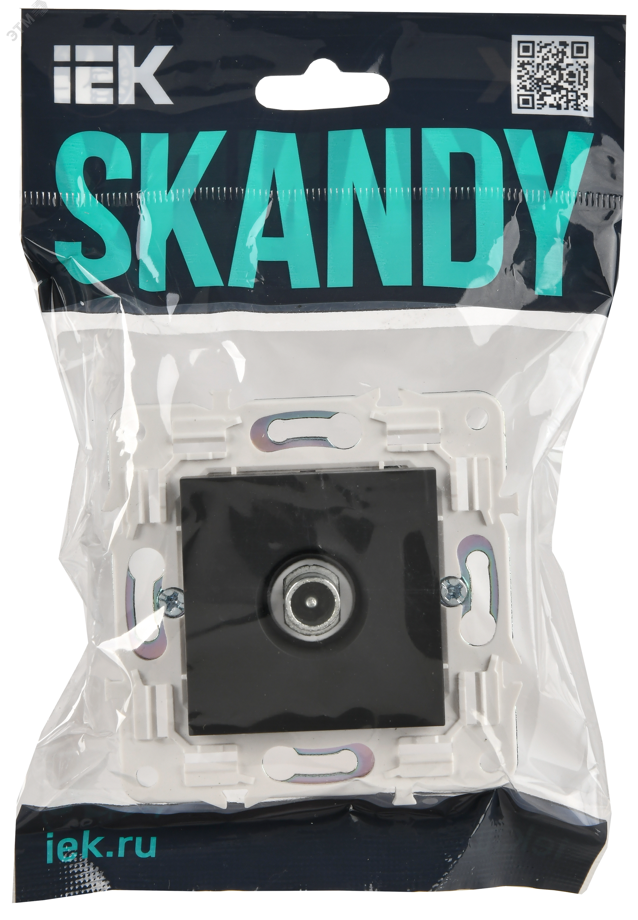 SKANDY Розетка TV проходная SK-A17G графит IEK SK-A10-P-K53