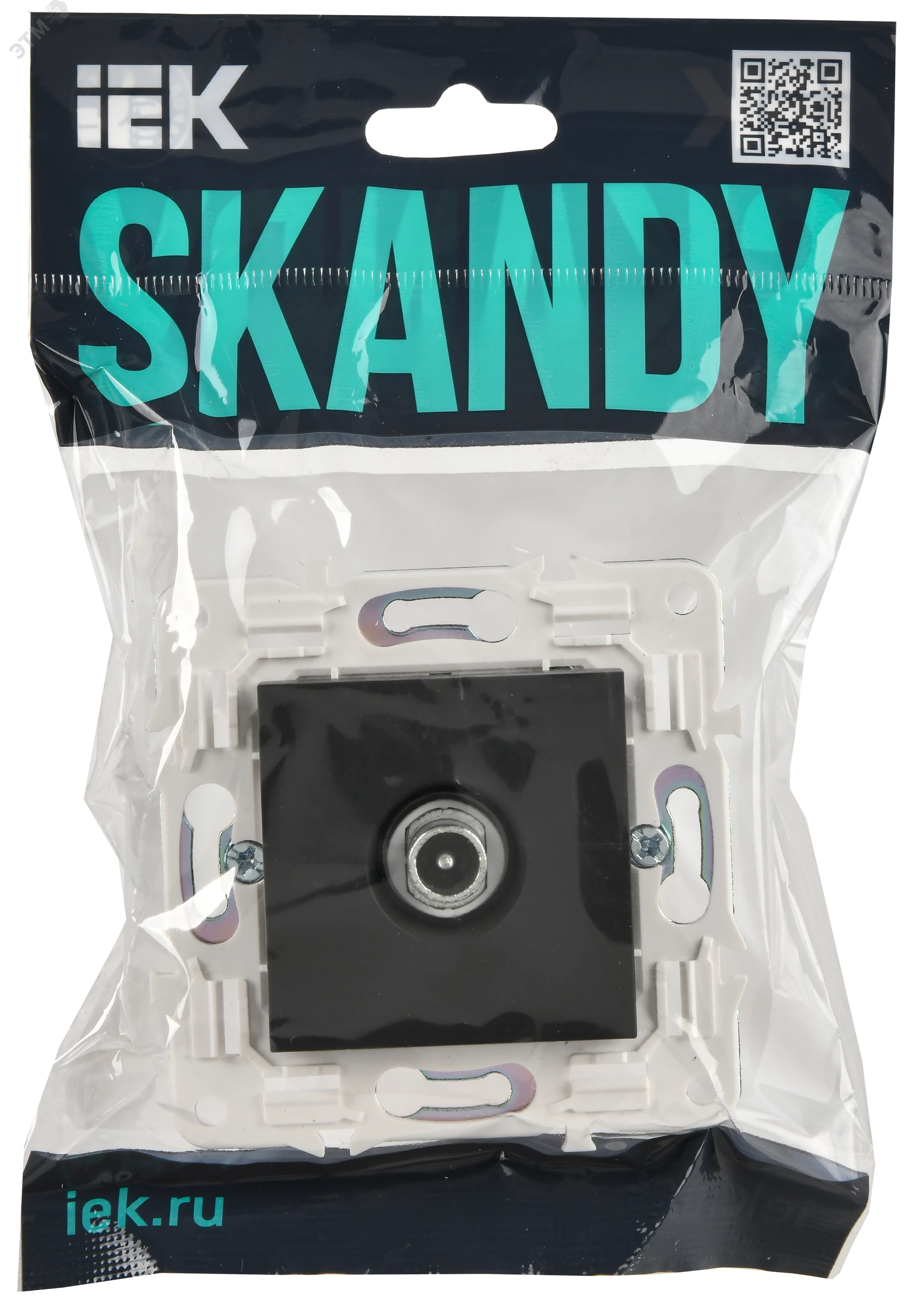 SKANDY Розетка TV проходная SK-A17G графит IEK SK-A10-P-K53