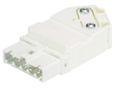 Разъем GST15I4S S1 ZW1V   WS - Вилочный разъем на кабель диам. 6 - 11,5 мм, 4 полюса, винтовая фиксация, номинальное напряжение: 250/400V, номинальный ток: 16A, цвет: белый, серия gesis GST15i4