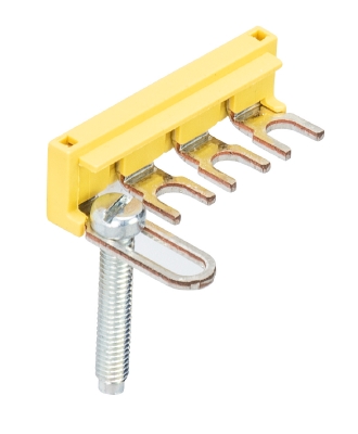 Соед. мостик IVS WKN6 TK-4 - Сдвижная перемычка, винтовая, изолированная, 4 полюса, для клемм: WKN 6 TK... цвет: желтый