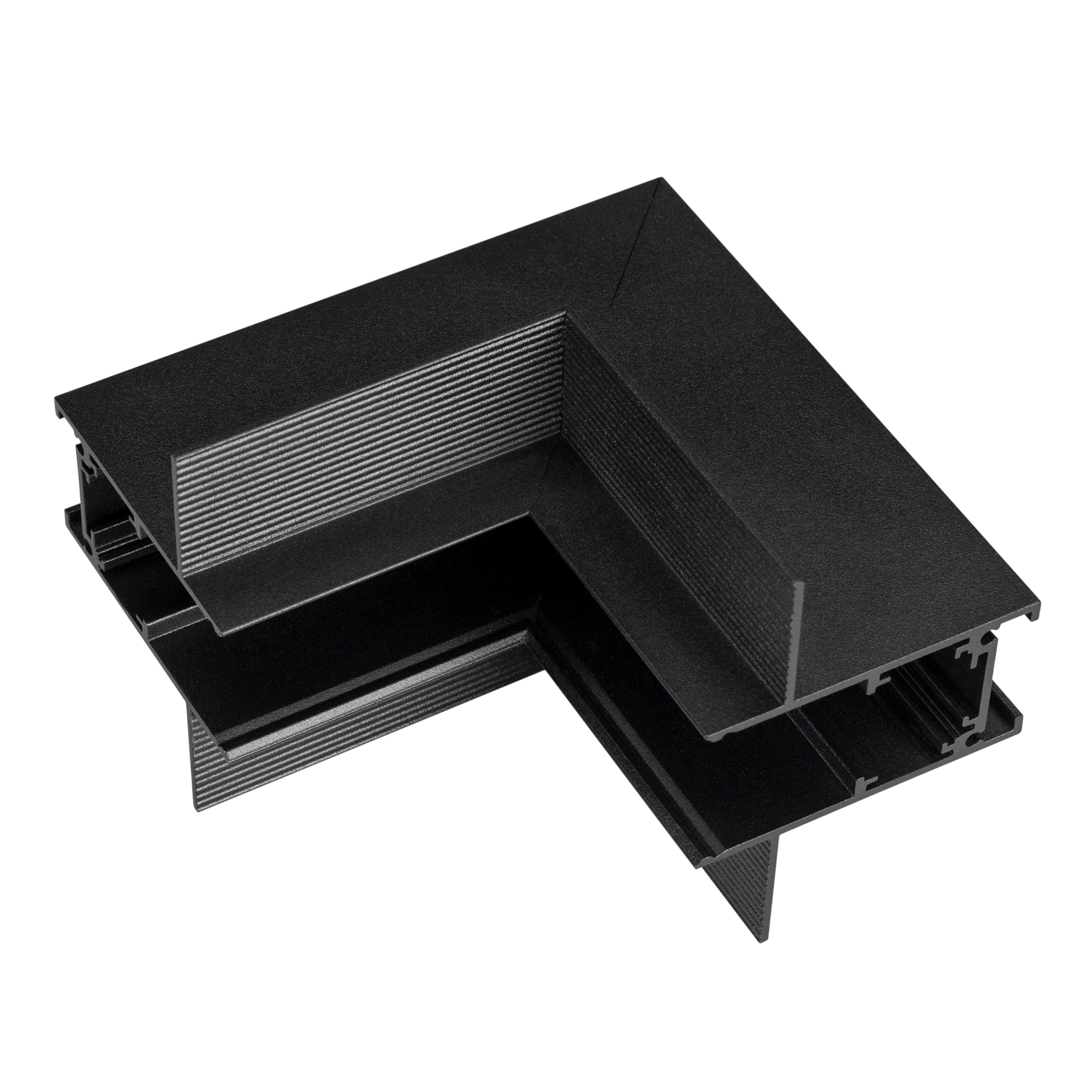 Коннектор угловой MAG-ORIENT-CON-2653-FDW-L90-INT (BK, внутренний) 044159 - Угловой коннектор для встраиваемого трека MAG-ORIENT.  Материал алюминий, цвет черный. Размеры 67x67x26x53мм. Аксессуары для соединения с треком приобретаются отдельно.