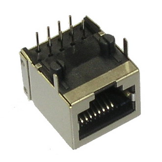 TJ8-10P8 СЕТЕВАЯ РОЗЕТКА - Разъем RJ TJ8-10P8 cетевая розетка, под пайку