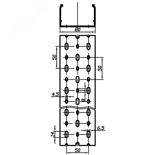 Кабель-канал перфорированный 80х60 RL6 G 01139RL