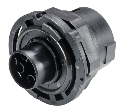 Разъем RST50i5S B1 ZM02V SW - Розеточный разъем в панель М32, IP66/67/69 5 полюсов, цвет: черный, номинальные характеристики: 250V/400V+PE 50A, серия gesis RST POWER