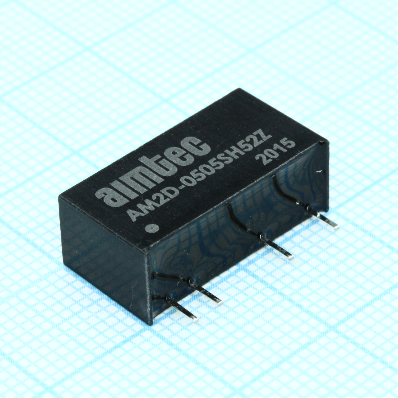 AM2D-0505SH52Z - DC/DC, 2Вт, вход 4.5…5.5В, выход 5В/0.4А, изоляция 5200В DC, КПД 78%, максимальная емкостная нагрузка не более 470мкФ, SIP7, 19.5x7.2x10мм, -40…85°C, пластик