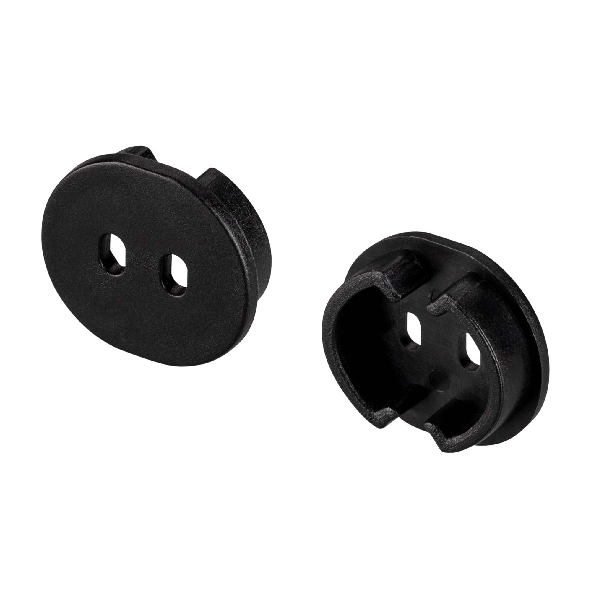 Заглушка ARH-ROUND-D20-DUAL BLACK с отверстием 039302 - Пластиковая заглушка, глухая, для профиля ARH-ROUND-D20-DUAL. Цвет черный. В комплекте 2 заглушки с отверстием. Цена за комплект.