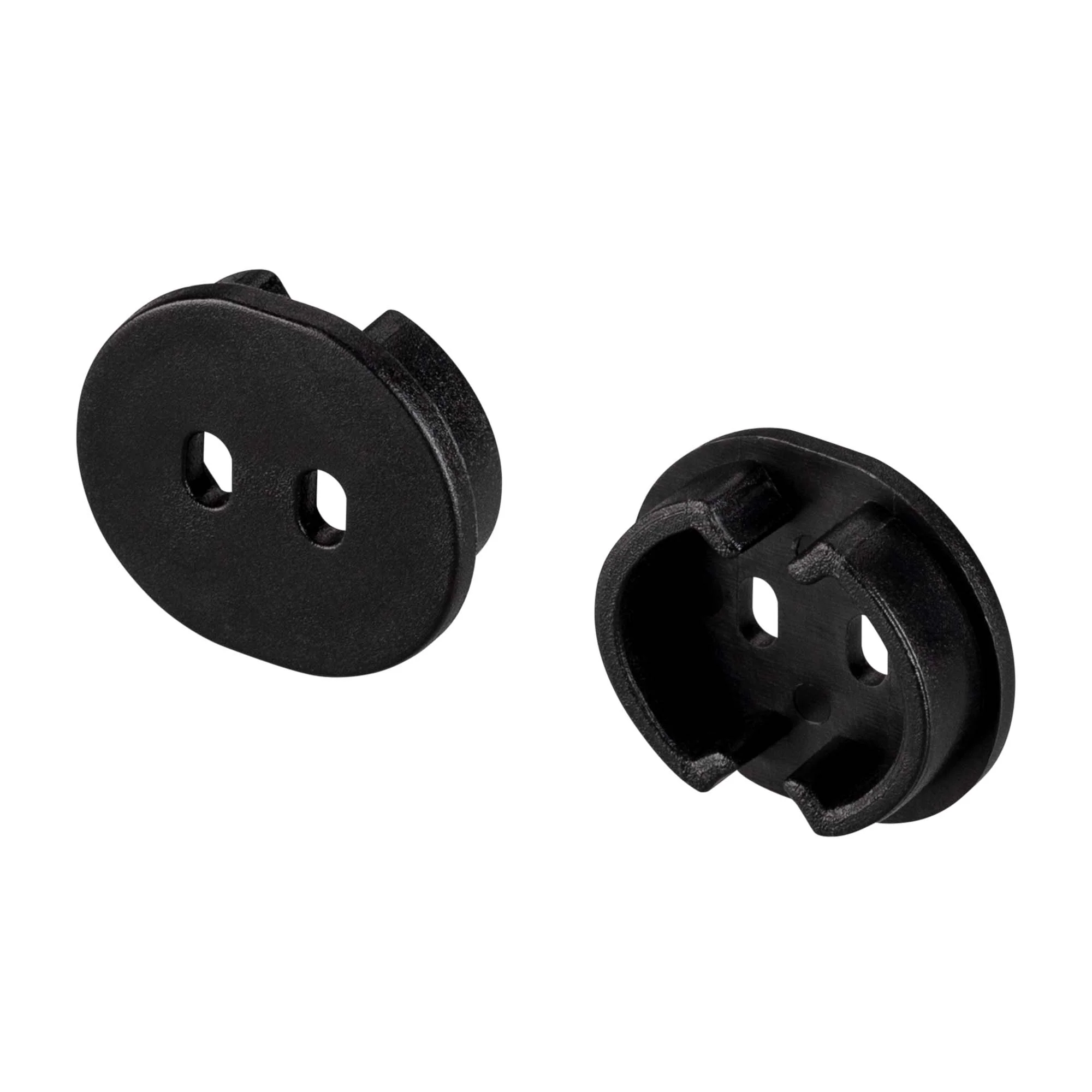 Заглушка ARH-ROUND-D20-DUAL BLACK с отверстием 039302 - Пластиковая заглушка, глухая, для профиля ARH-ROUND-D20-DUAL. Цвет черный. В комплекте 2 заглушки с отверстием. Цена за комплект.