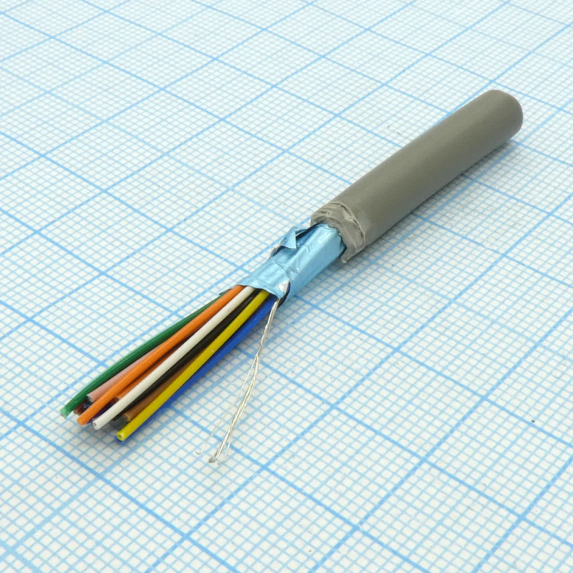 CCC15GG - Кабель коммуникационный 15 проводов, бухта 50м, экранированный, 28AWG, серый, цена за 1м.