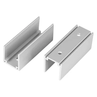 Держатель ARL-U15-Clip (26x15mm) 021551 - Клипса из анодированного алюминия для гибкого неона сечением 26х15 мм. Длина 50 мм, габариты 50х18.2х20 мм. Саморезы 2 шт в комплекте.