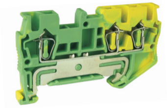 Заземляющая клемма UJ5-2.5/1X2JD - Заземляющая клемма, 3 точки подключения в клемме, серия E, тип фиксации провода: пружинный, номинальное сечение: 2,5 мм кв., ширина: мм, цвет: желто-зеленый, тип монтажа: