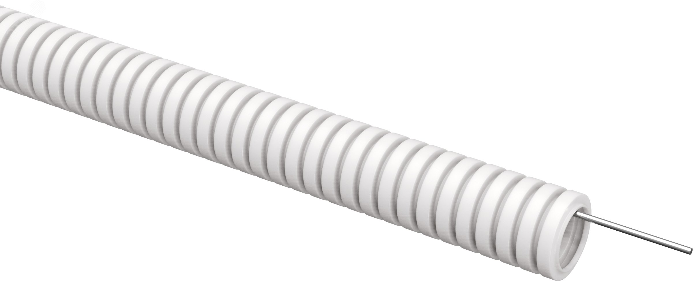 ELASTA Труба гофр. ПВХ d=20мм с зондом белая (100м) ET-TG21-121-020-100-K01