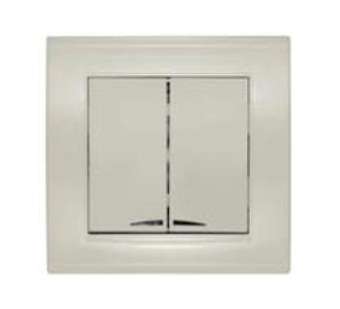 Выключатель 2-кл. СП Бриллиант 10А IP20 с подсветкой сл. кость 7948639