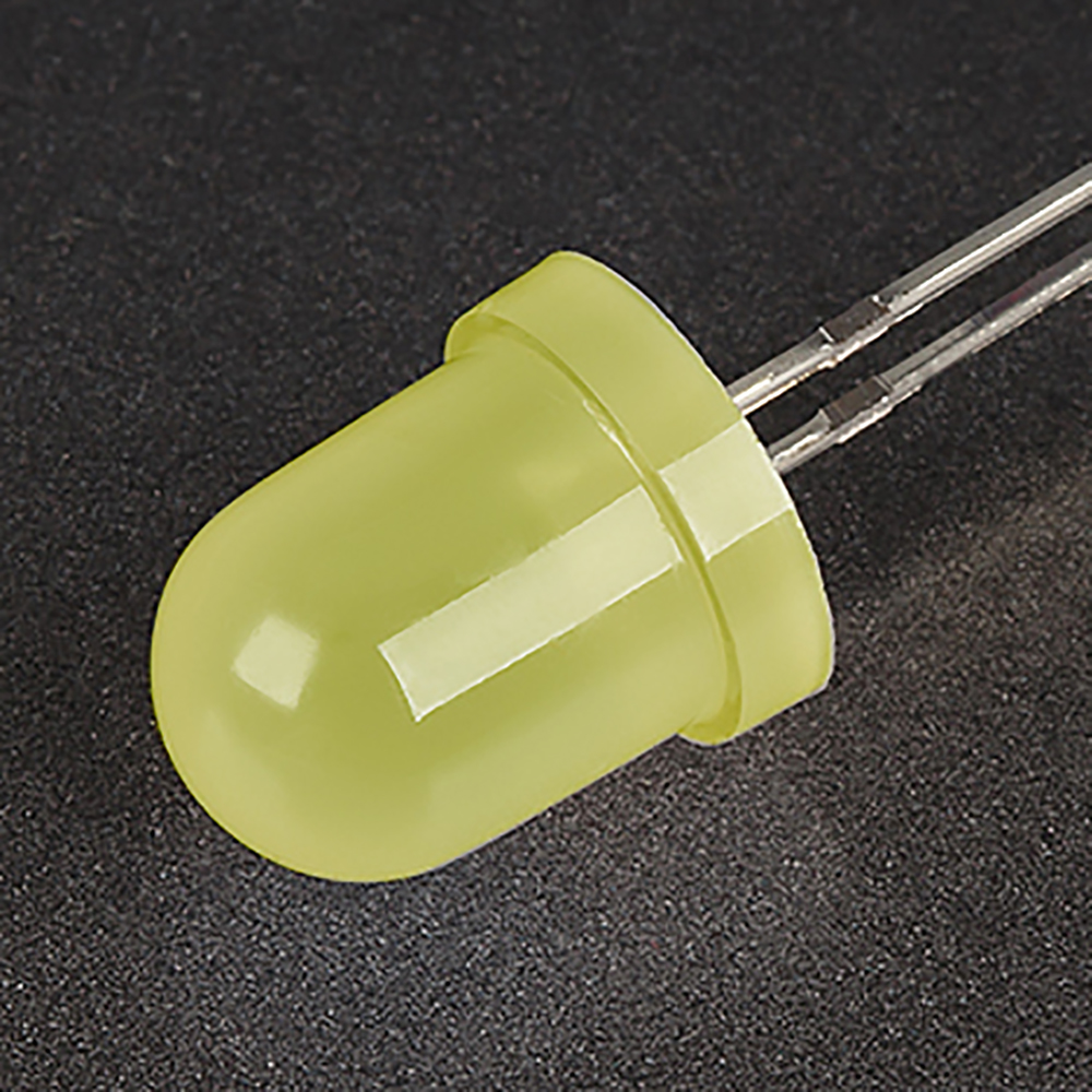 Светодиод ARL-8603UYD-0.5cd 004224 - Поставка под заказ от 5000 шт. Выводной круглый светодиод, d=8 мм, диффузная желтая линза. Цвет свечения желтый (585-595 нм). Угол излучения 30-40°. Сила света Iv=200-450 мкд, If=20 мА. VF=1.8-2.4 В. Рекомендуемый пост