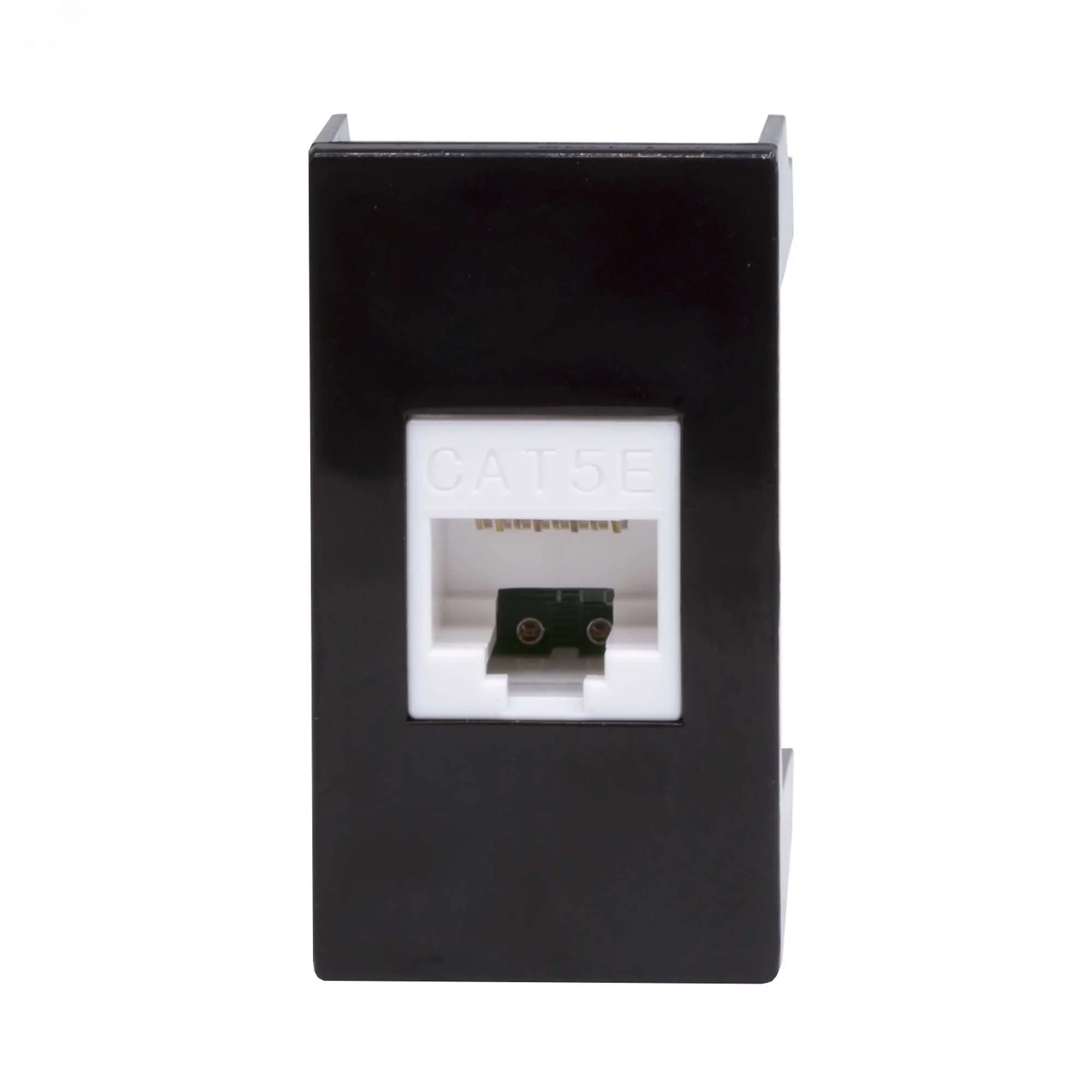 Розетка компьютерная 1-м 1мод. Viva RJ45 кат.5E черн. 45238