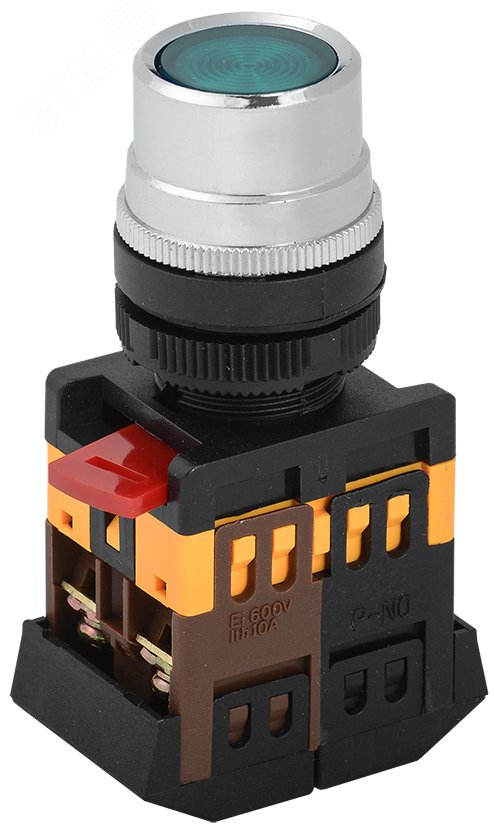 Кнопка ABLF-22 d22мм 1з+1р 240В неон зел. BBT10-ABLF-K06