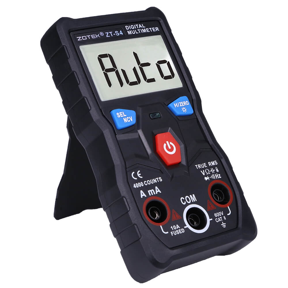 ZT-S4 - Мультиметр, автоматическое переключение диапазонов, с датчиком NCV , и измерением напряжения true RMS, фонарик, температура