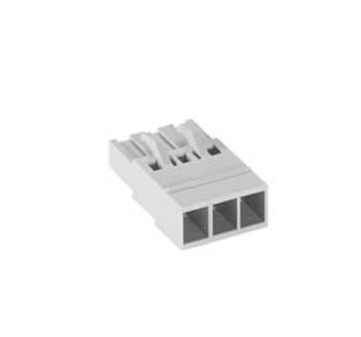 Розетка Wiecon 8113 BK / 3 OB - Розеточный разъем, на кабель, прямой, шаг 5,00 мм, 3 полюса, номинальное сечение: 2,5 мм кв., обжимная фиксация провода, поставляется без контактов, 400V, 12А, без маркировки, цвет: серый, серия 8113 BK