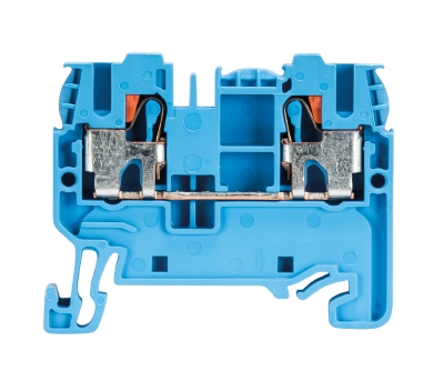 Клемма WTP 2,5/4 BL - Проходная клемма, тип фиксации провода: push in, номинальное сечение: 2,5/4 мм кв., 32A, 800V, ширина: 5 мм, цвет: синий, тип монтажа: DIN 35