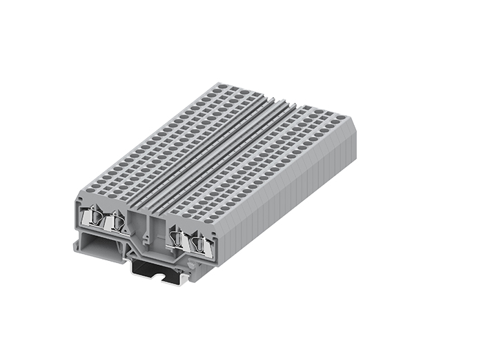 Проходная клемма 225936 - Проходная клемма, с разрывом с разрывом цепи, TA2.5, 4 точки подключения, тип фиксации провода: пружинный, номинальное сечение: 2,5 мм кв., 24A, 800V, ширина: 5 мм, цвет: серый, тип монтажа: DIN