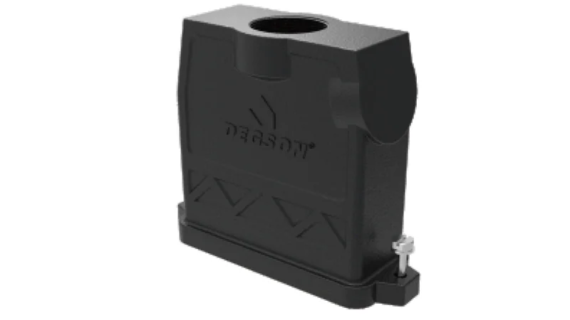 Крышка разъема DP24B-TEHH-2S-PG29 - Крышка разъема на кабель, типоразмер 24B, высокое исполнение, без уплотнителя, 1 отверстие с резьбой для кабельных вводов PG29, с верхним расположением, винтовая фиксация разъемного соединения, материал корпуса: алюмини