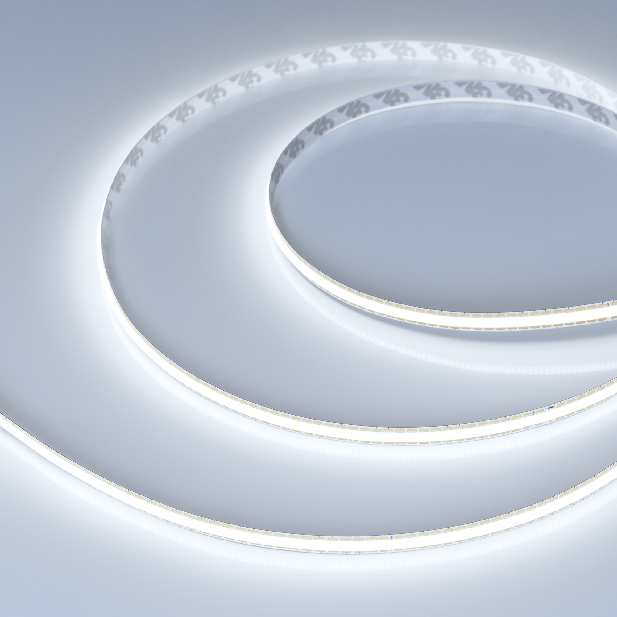 Лента COB-X544-8mm 24V White6000 (11 W/m, IP20, 5m, FreeCut) 043412 - Лента COB сплошной засветки без видимых светодиодов. Светодиоды CSP 544 шт/м (2720 шт на 5 м). Цвет свечения БЕЛЫЙ 6000 K, высокий индекс цветопередачи CRI>90, угол 160°. Мощность 11 Вт