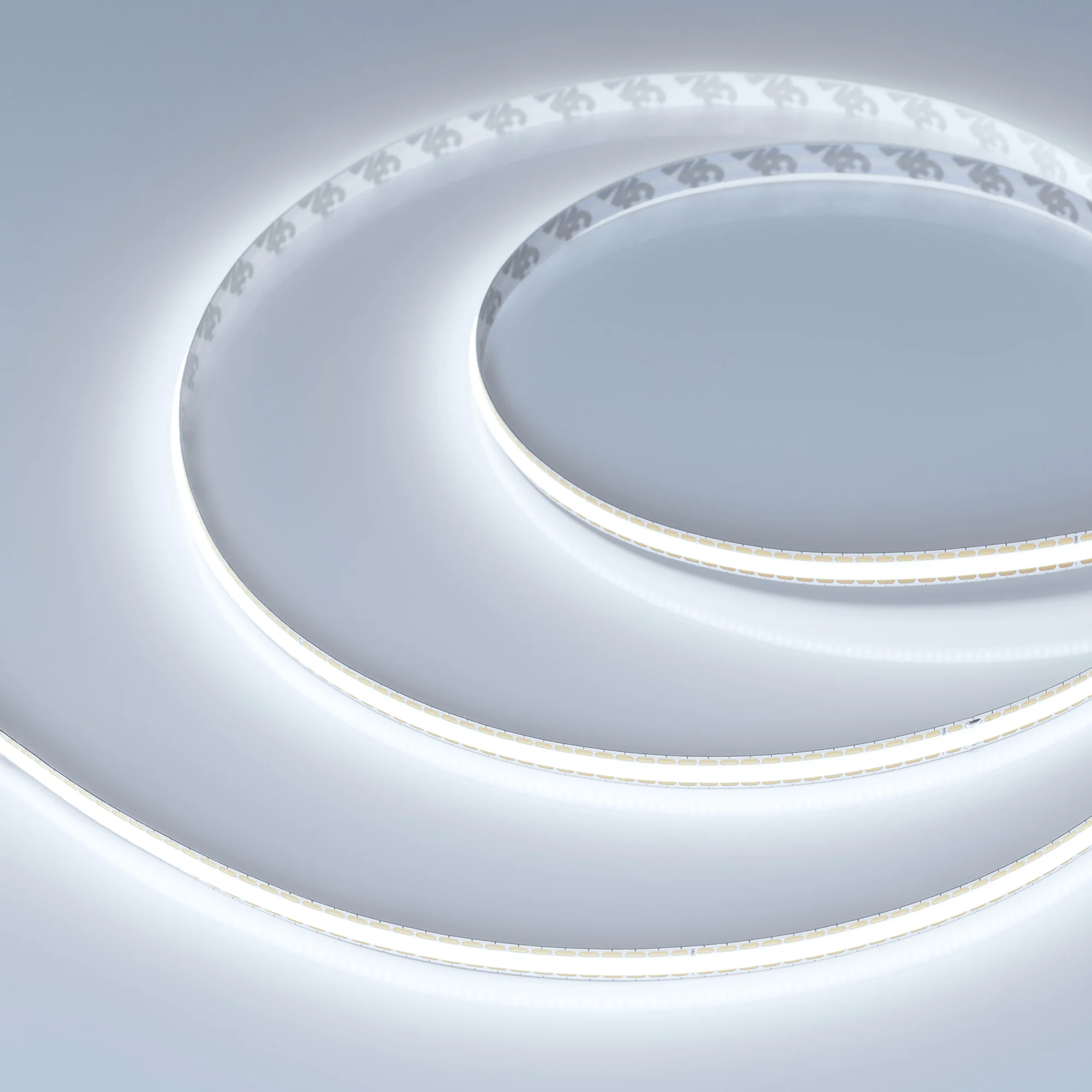 Лента COB-X544-8mm 24V White6000 (11 W/m, IP20, 5m, FreeCut) 043412 - Лента COB сплошной засветки без видимых светодиодов. Светодиоды CSP 544 шт/м (2720 шт на 5 м). Цвет свечения БЕЛЫЙ 6000 K, высокий индекс цветопередачи CRI>90, угол 160°. Мощность 11 Вт