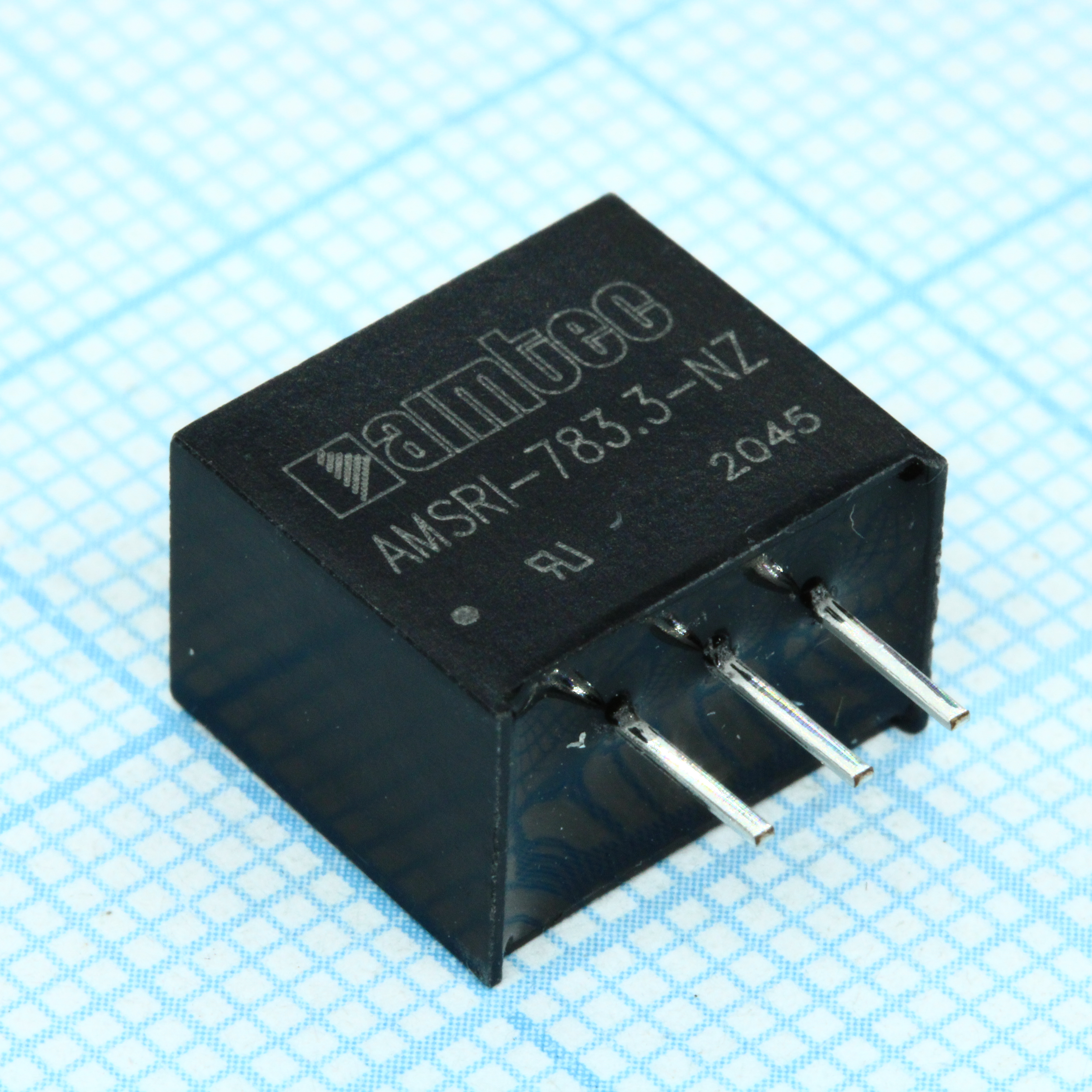 AMSRI-783.3-NZ - Преобразователь DC/DC импульсный стабилизатор (аналог линейных регуляторов КРЕН и 78xx), вход 4,75…36В DC, выход 3,3В/500мА, без развязки, длит. защита от КЗ,SIP3 (11,6x7,65x9,66мм), -40…+85°С